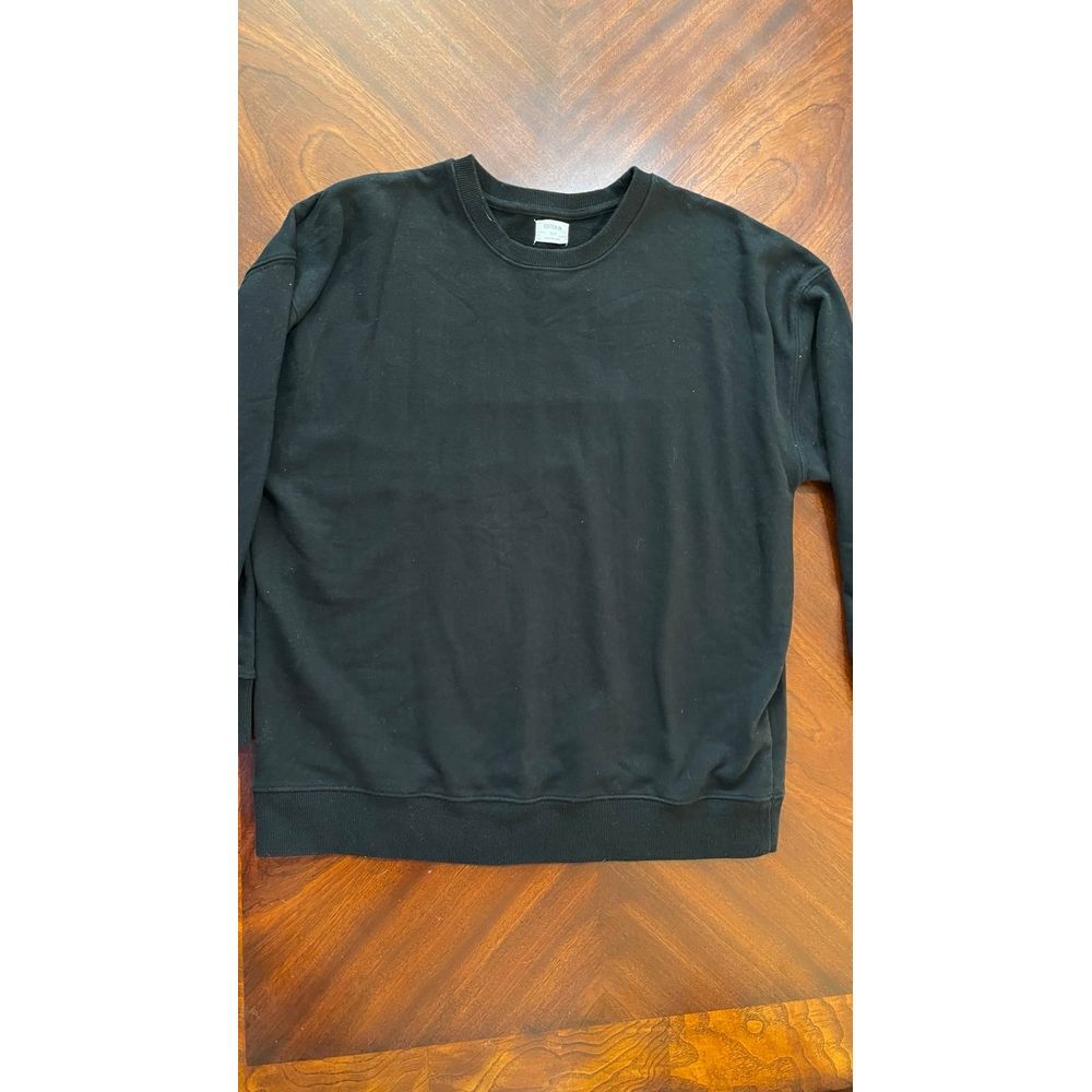 Cotton On Black Crewneck Sweatshirt Womens Small Pullover Fleece Casual Basic